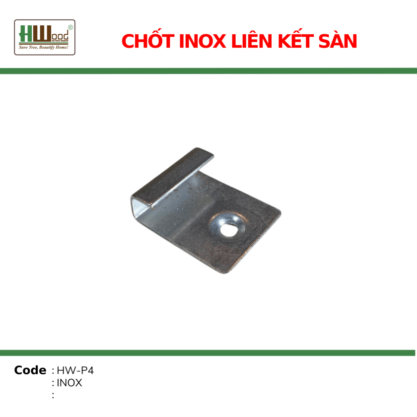 CHỐT INOX SÀN GỖ  NHỰA 